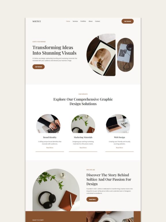 minimal website template for graphic designers